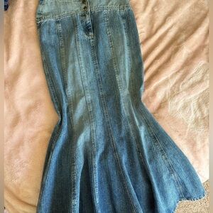 Vintage Mermaid Jean Skirt